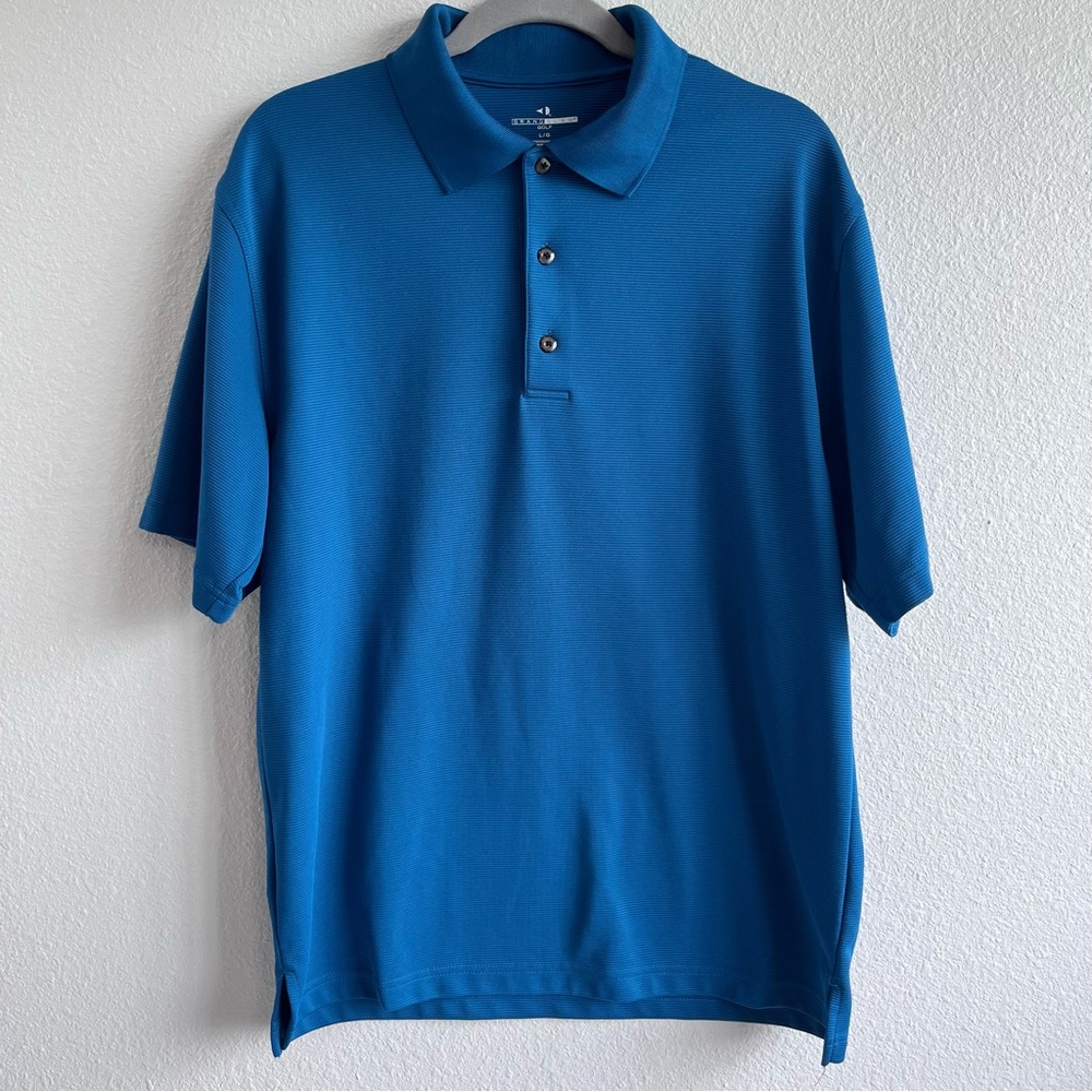 Grand Slam Golf men’s short sleeve teal blue polo shirt